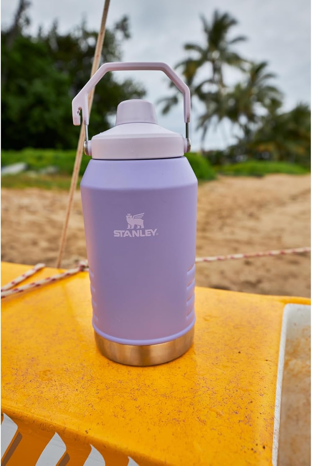 image:imageStanley IceFlow Fast Flow Jug with Handle 96 oz Twist On Angled Spout Lid Leakproof for Travel and Sports Insulated Stainless Steel BPAFree Rose QuartzLavender