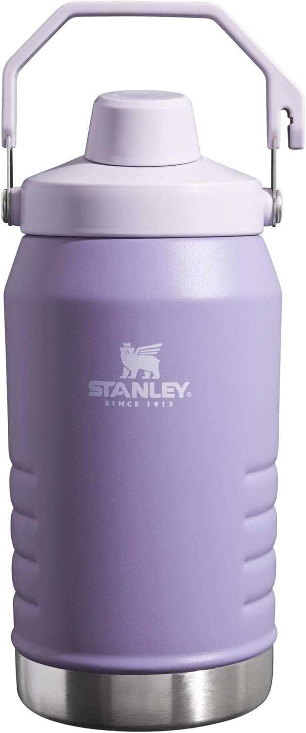 image:imageStanley IceFlow Fast Flow Jug with Handle 96 oz Twist On Angled Spout Lid Leakproof for Travel and Sports Insulated Stainless Steel BPAFree Rose QuartzLavender