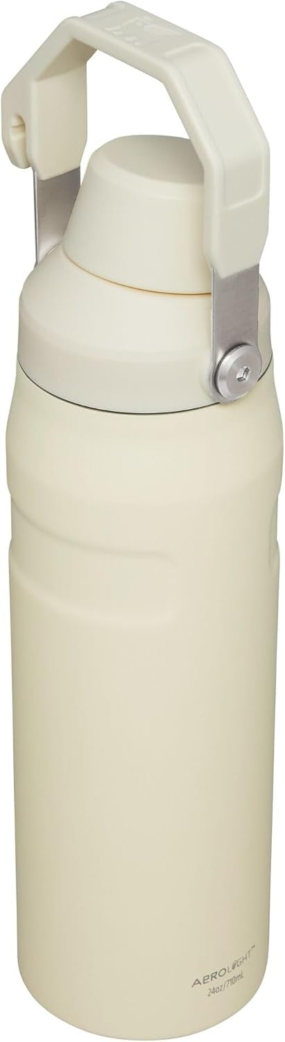 image:imageStanley IceFlow Fast Flow Water Bottle 24 oz Angled Spout Lid Lightweight and Leakproof for Travel and Sports Insulated Stainless Steel BPAFree Cream Glimmer