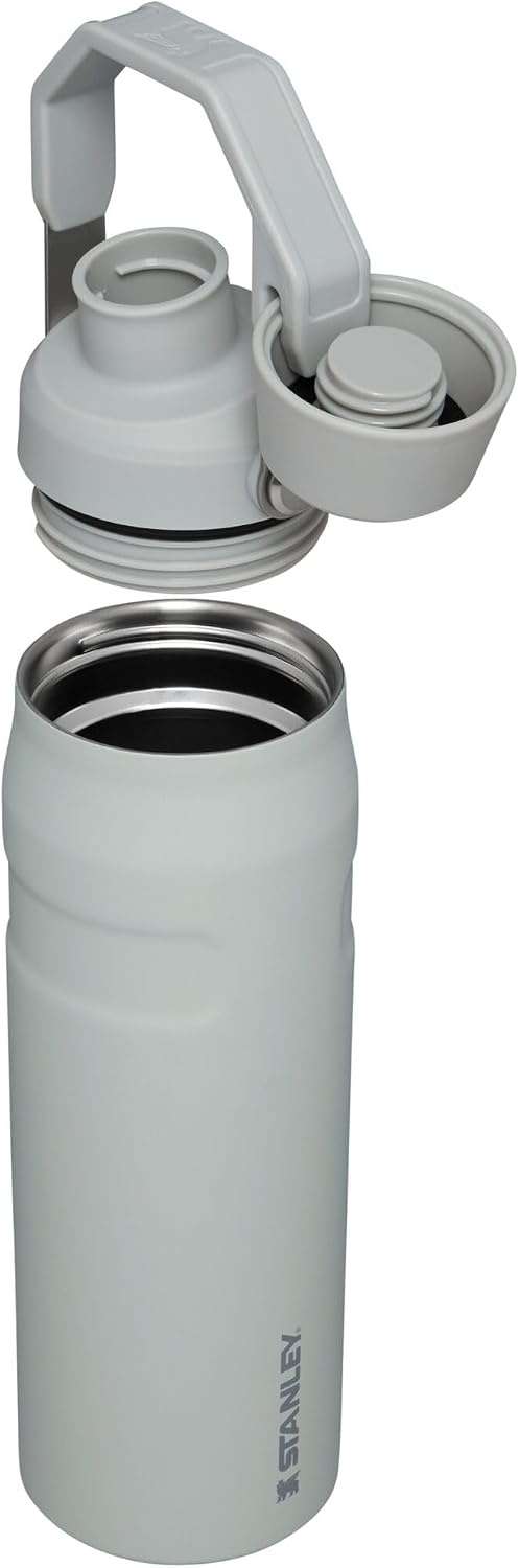 image:imageStanley IceFlow Fast Flow Water Bottle 24 oz Angled Spout Lid Lightweight and Leakproof for Travel and Sports Insulated Stainless Steel BPAFree Fog Glimmer