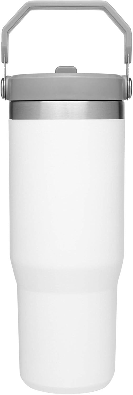 image:imageStanley IceFlow Flip Straw Tumbler with Handle 30 oz Twist On Lid and Flip Up Straw Leak Resistant Water Bottle Insulated Stainless Steel BPAFree Polar30 Ounces