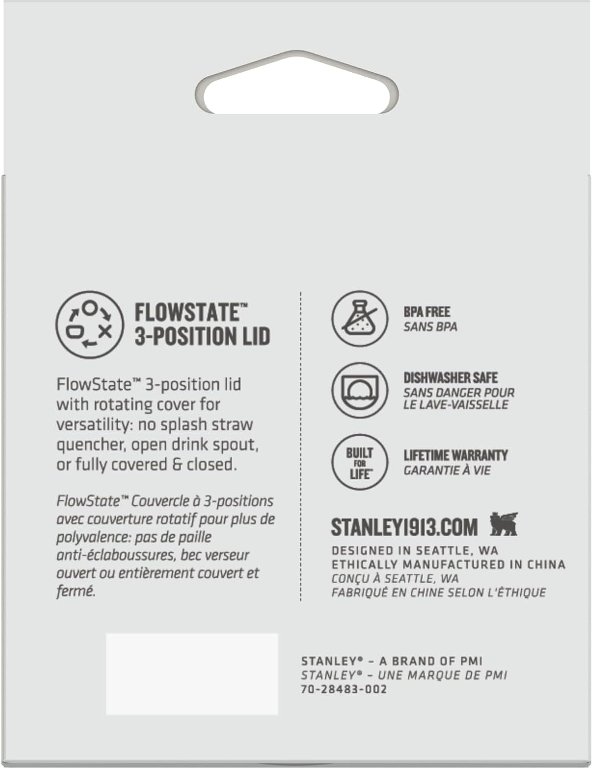 image:imageStanley Quencher Tumbler Lid Twist on Flowstate 3Position Lid Replacement for Tumbler with Handle Accessory fits Stainless Steel Drinking Cup BPAFreeClear
