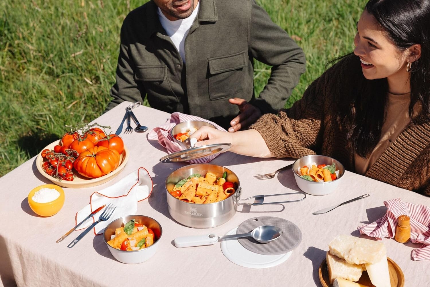 image:imageStanley Wildfare Pro Stainless Steel Bowl 16 oz Stackable Bowl Packable Outdoor Dishware Camping Essentials for Your Camp Kitchen BPAFree Pale Pebble amp Stone