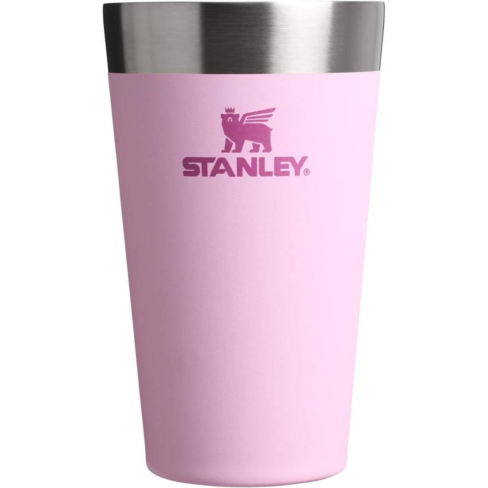 image:imageSTANLEY Adventure Stacking Beer Pint Glass 16oz Stackable Drinking Cup for Cold Beverages Dishwasher Safe Insulated Stainless Steel Tumbler BPAFree Cherry Blossom