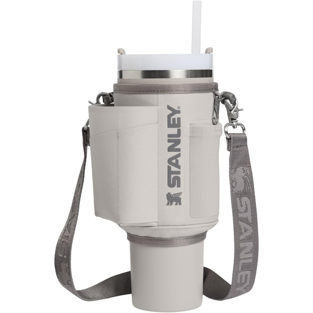 image:imageSTANLEY All Day Quencher Carry All for 40 oz Tumbler with Handle Crossbody Bag with Phone Holder Pocket Card Sleeve amp Detachable Strap Water Bottle Carrier Bag BPAFree Ash