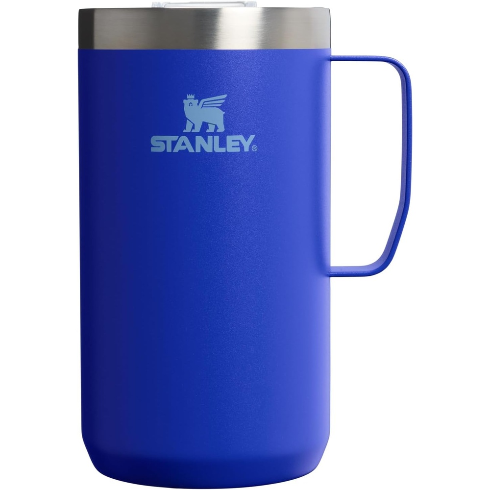 image:imageSTANLEY Everyday Camp Mug 24oz Drink Through Lid Cup for Coffee Tea and Drinks Insulated Stainless Steel Coffee Mug BPAFree Gunshine MetalCobalt
