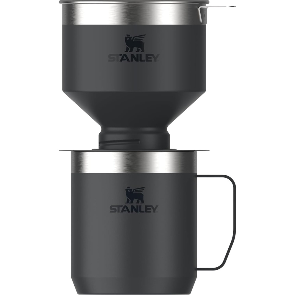 image:imageSTANLEY Perfect Brew Pour Over Set 12 oz Camp Mug with Lid Included Drip Coffee Maker with Reusable Filter Insulated Stainless Steel BPAFree Cream GlossBlack 20