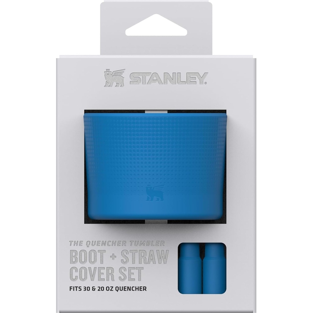 image:imageSTANLEY Quencher Boot and Straw Cover Cap AntiSlip Silicone Protector for 20 amp 30 oz Tumbler with Handle Accessory Set for Stainless Steel Drinking Cup Azure