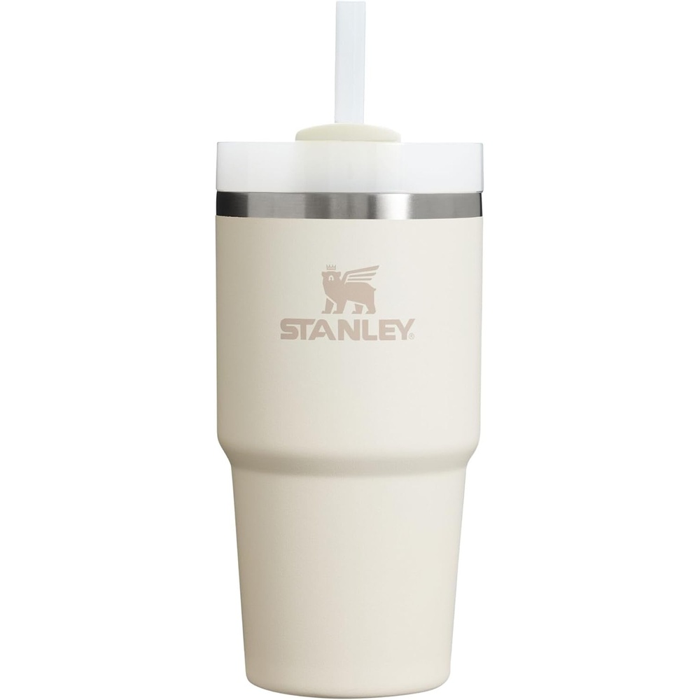 image:imageSTANLEY Quencher H20 Flow State Tumbler 20 oz Cream 20 Straw and 3Position Lid Cup Holder Compatible for Travel Insulated Stainless Steel Cup BPAFree