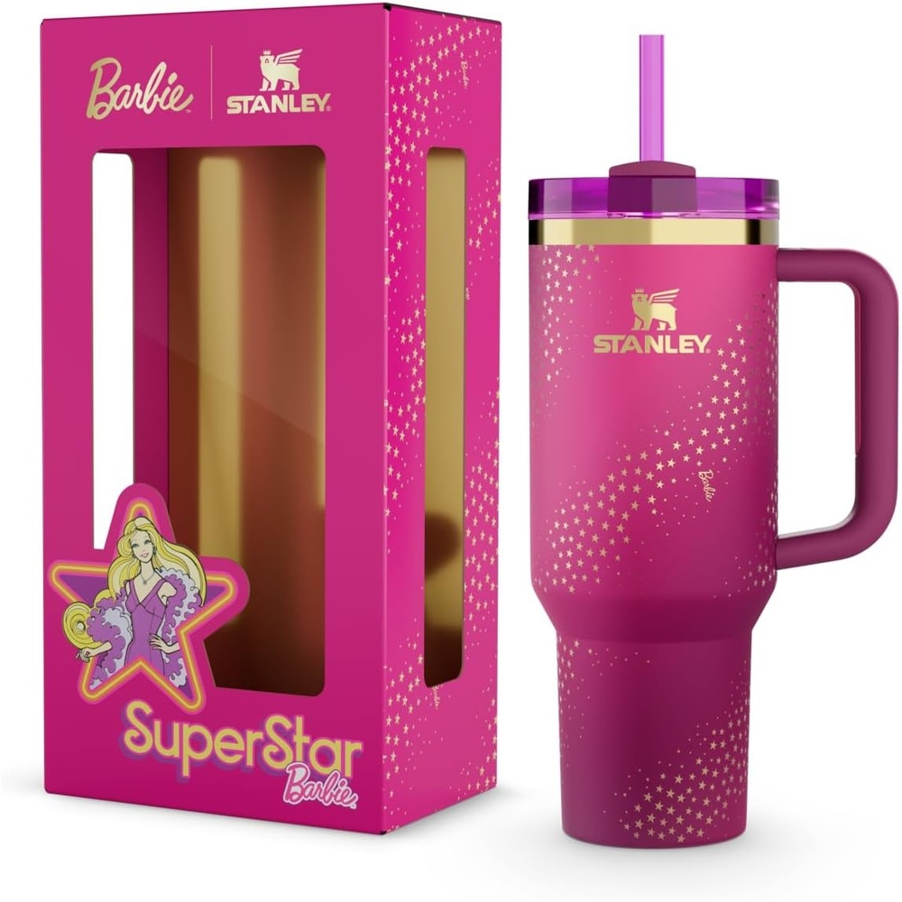 image:imageSTANLEY Quencher H20 Flow State Tumbler 40 oz 70s Superstar Handle and Straw 3Position Lid Cup Holder Compatible for Travel Insulated Stainless Steel Cup BPAFree