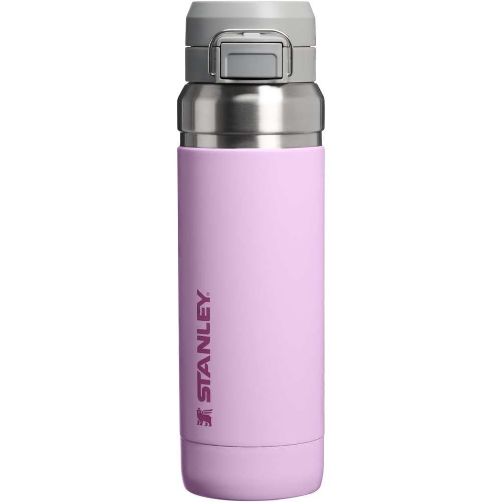 image:imageSTANLEY Quick Flip GO Water Bottle 36 oz Push Button Lid Leakproof and Packable for Travel and Sports Insulated Stainless Steel BPAFree Soft Orchid