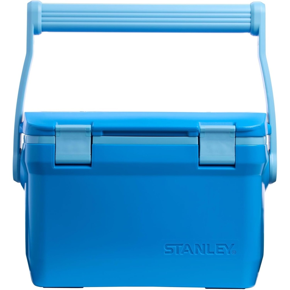 image:imageStanley Adventure Outdoor Cooler 30 qt Heavy Duty Outdoor Camping Cooler with Easy Carry Side Handles 4 Days Cooling Ice Chest for 40 Cans Flat Top Doubles as Seat BPAFree AzureAzure