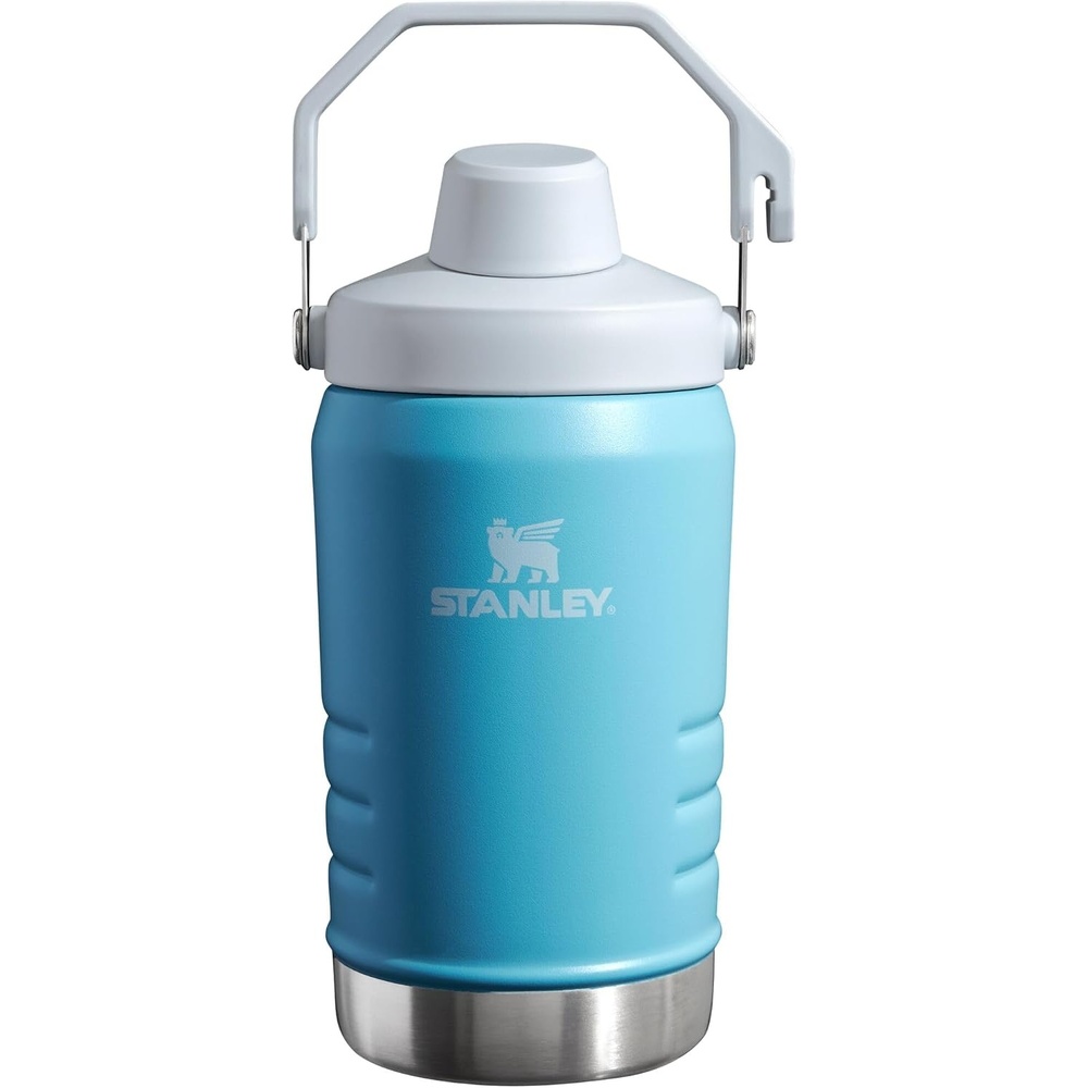 image:imageStanley IceFlow Fast Flow Jug with Handle 96 oz Twist On Angled Spout Lid Leakproof for Travel and Sports Insulated Stainless Steel BPAFree Rose QuartzPool