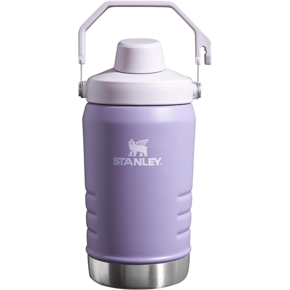 image:imageStanley IceFlow Fast Flow Jug with Handle 96 oz Twist On Angled Spout Lid Leakproof for Travel and Sports Insulated Stainless Steel BPAFree Rose QuartzLavender