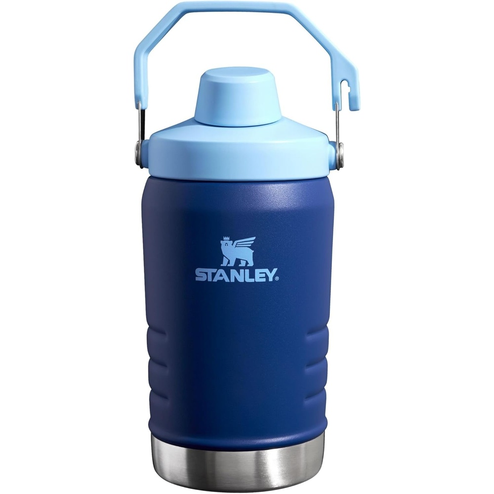 image:imageStanley IceFlow Fast Flow Jug with Handle 96 oz Twist On Angled Spout Lid Leakproof for Travel and Sports Insulated Stainless Steel BPAFree Rose QuartzLapis