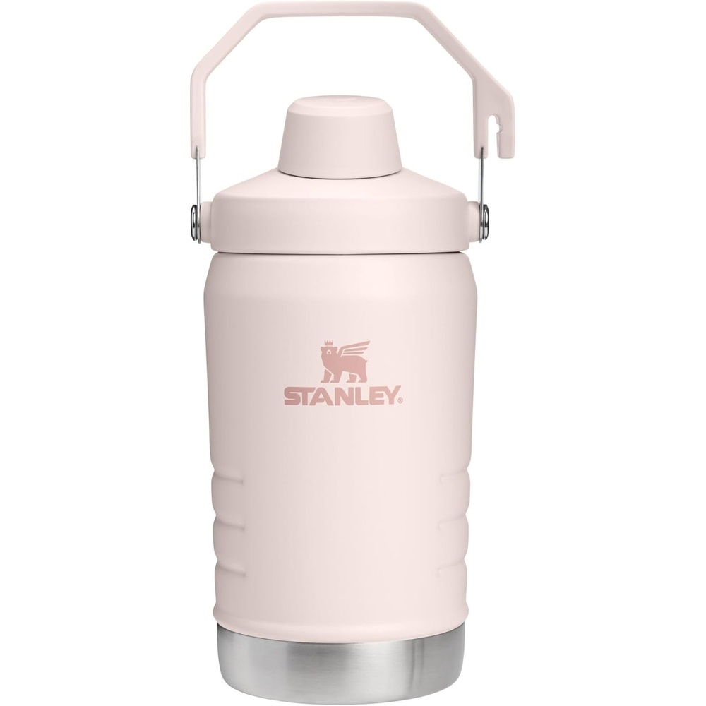 image:imageStanley IceFlow Fast Flow Jug with Handle 96 oz  Twist On Angled Spout Lid  Leakproof for Travel and Sports  Insulated Stainless Steel  BPAFree  Rose QuartzRose Quartz 20