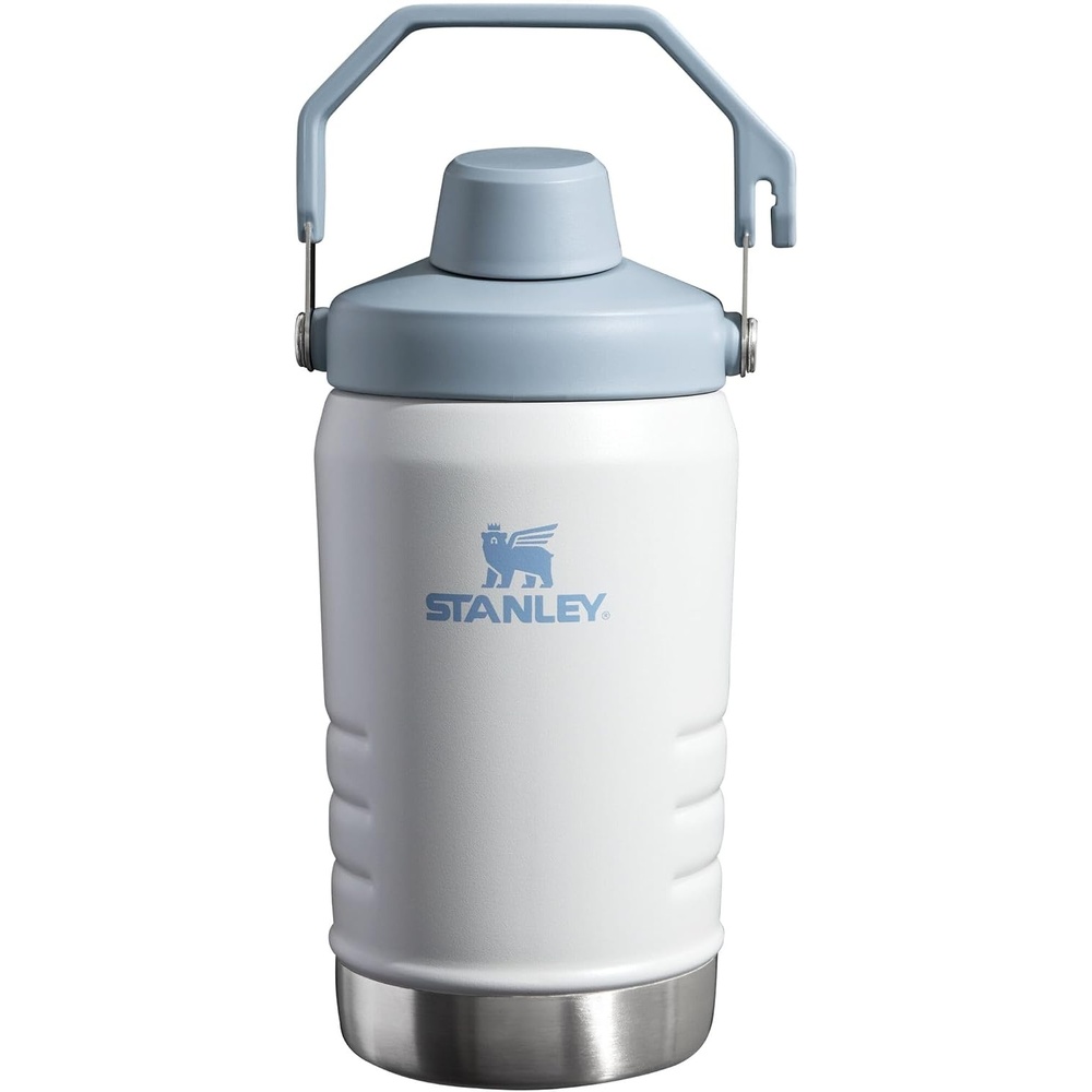 image:imageStanley IceFlow Fast Flow Jug with Handle 96 oz Twist On Angled Spout Lid Leakproof for Travel and Sports Insulated Stainless Steel BPAFree Rose QuartzFog