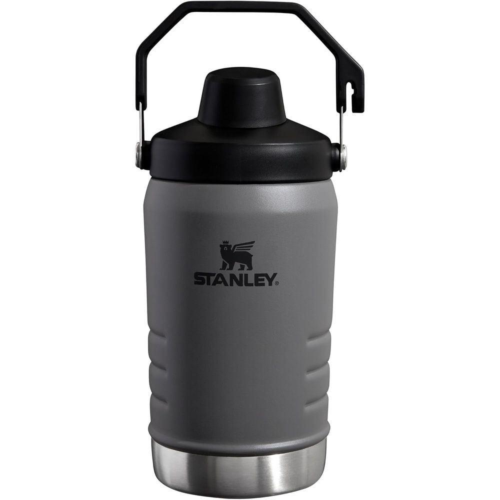 image:imageStanley IceFlow Fast Flow Jug with Handle 96 oz Twist On Angled Spout Lid Leakproof for Travel and Sports Insulated Stainless Steel BPAFree Rose QuartzCharcoal