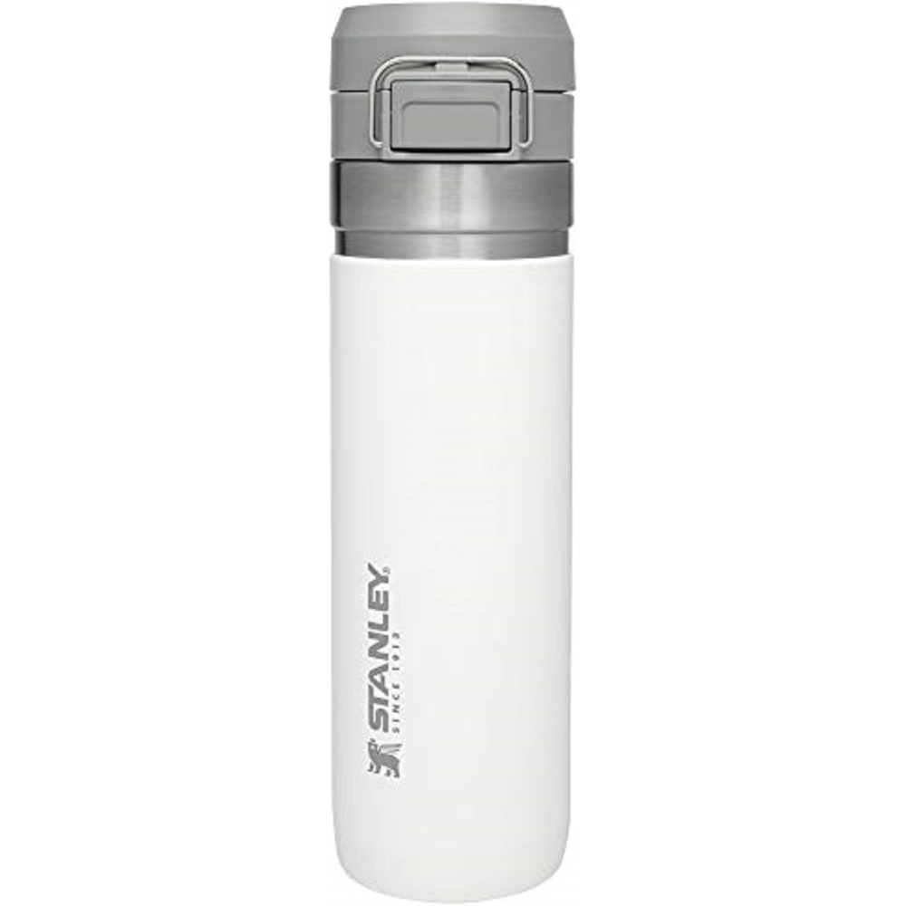 image:imageStanley Quick Flip GO Water Bottle 24 oz Push Button Lid Leakproof and Packable for Travel and Sports Insulated Stainless Steel BPAFree Polar24 Ounces