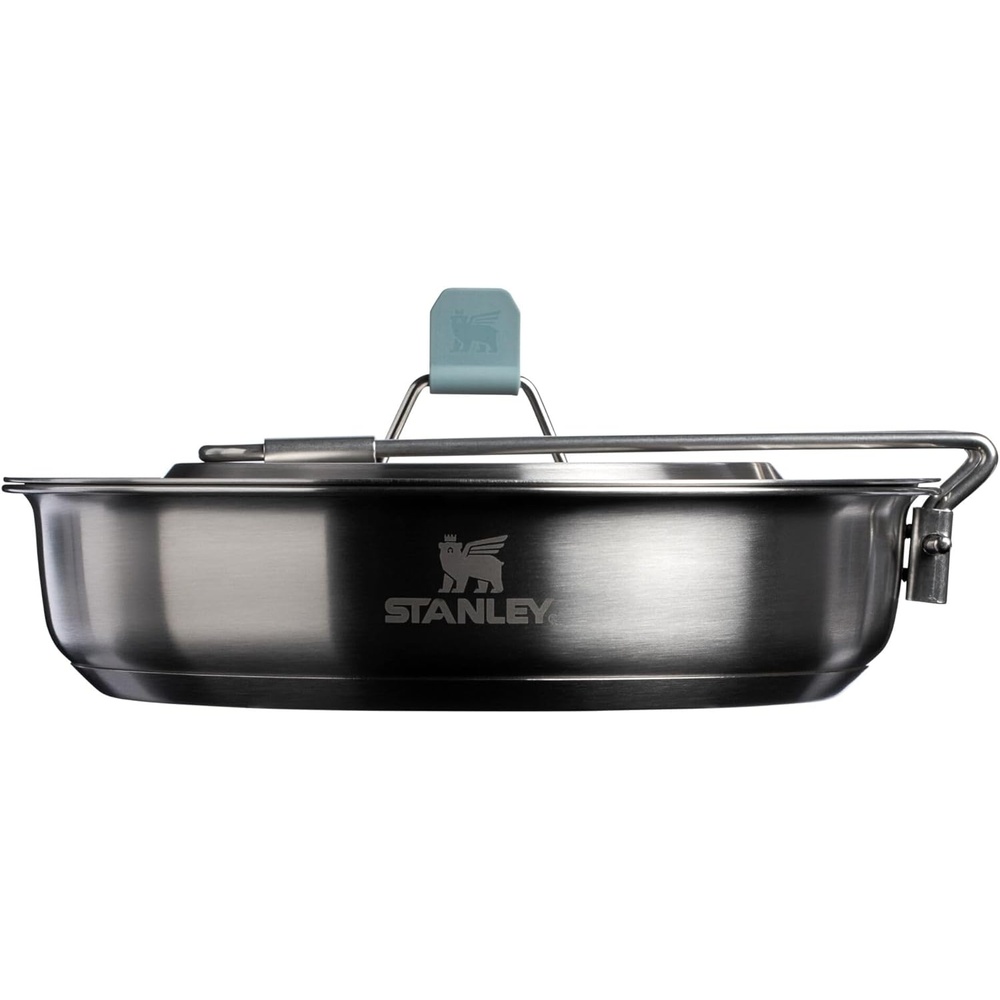 image:imageStanley Wildfare Core 12Piece Stainless Steel Fry Pan Cook Set 1 qt Fry Pan with Fold amp Lock Handle Plates Utensils Spatula Camping Essentials for Your Camp Kitchen BPAFree1 QT