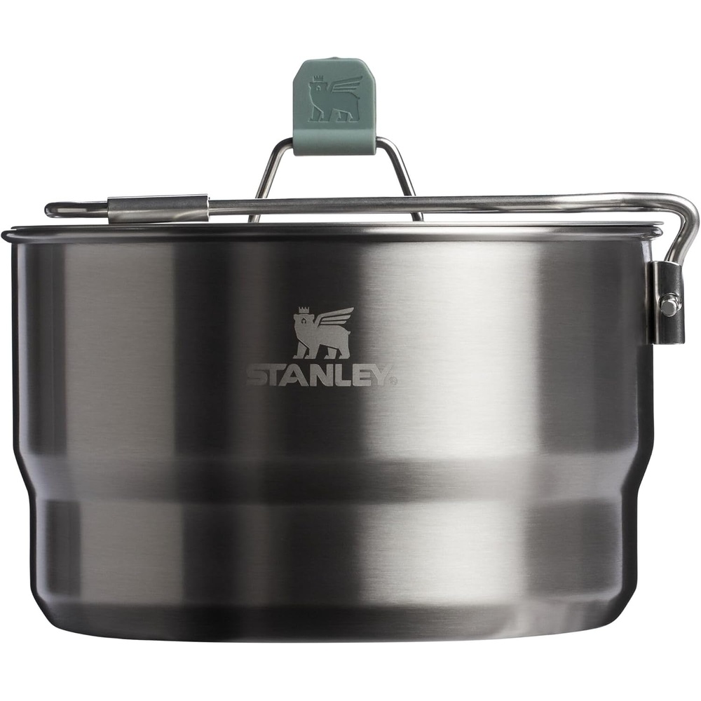 image:imageStanley Wildfare Go 14Piece Stainless Steel Prep amp Cook Set  165 qt Saucepan with Fold amp Lock Handle  Bowls Utensils Cutting Board  Camping Essentials for Your Camp Kitchen  BPAFree165 QT