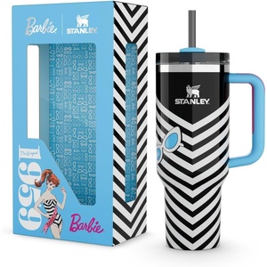 STANLEY Quencher H2.0 Flow State Tumbler, 30 oz, Barbie Icon | Handle and Straw | 3-Position Lid | Cup Holder Compatible for Travel | Insulated Stainless Steel Cup | BPA-Free(1959 Original 40 oz)