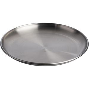 STANLEY Wildfare Pro Stainless Steel Plate | 8 in Stackable Plate | Packable Outdoor Dishware | Camping Essentials for Your Camp Kitchen | BPA-Free | Pale Pebble & Stone(8 Inch)