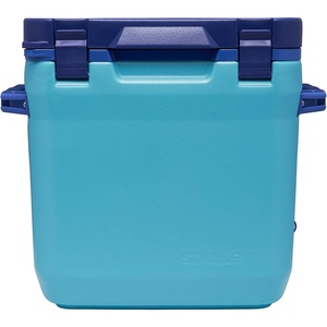 Stanley Adventure Outdoor Cooler 30 qt | Heavy Duty Outdoor Camping Cooler with Easy Carry Side Handles | 4 Days Cooling Ice Chest for 40 Cans | Flat Top Doubles as Seat | BPA-Free | Azure(Pool)