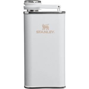 Stanley Classic Easy Fill Wide Mouth Flask 8 oz | Leakproof Hip Flask | Hinge Connected Never Lose Cap | Insulated Stainless Steel Liquor Container | BPA-Free | Hammertone Frost
