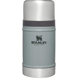 Stanley Classic Legendary Large Food Jar 24 oz | Vacuum Insulated Food Container | Wide Mouth Screw On Lid | Packable for Travel | Stainless Steel & Leakproof Lid | Hammertone Silver(Hammertone Silver)