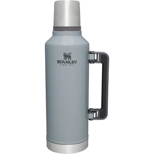 Stanley Classic Legendary Vacuum Bottle 2.5 qt Wide Mouth with Leakproof Cup Lid Keep Drinks Hot or Cold Packable for Travel Insulated Stainless Steel Thermal Bottle BPA-Free Hammertone Silver(80 Ounces)