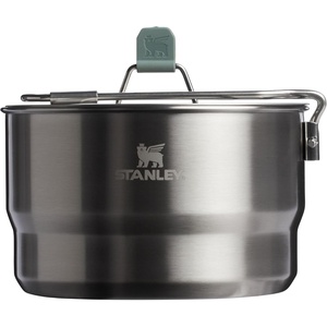 Stanley Wildfare Go 14-Piece Stainless Steel Prep & Cook Set | 1.65 qt Saucepan with Fold & Lock Handle | Bowls, Utensils, Cutting Board | Camping Essentials for Your Camp Kitchen | BPA-Free(1.65 QT)