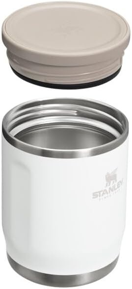 image:imageSTANLEY Adventure ToGo Food Jar and Spork 24 oz Vacuum Insulated Food Container Wide Mouth Screw On Lid Packable for Travel Stainless Steel with Leakproof Lid BPAFree Black 20Frost