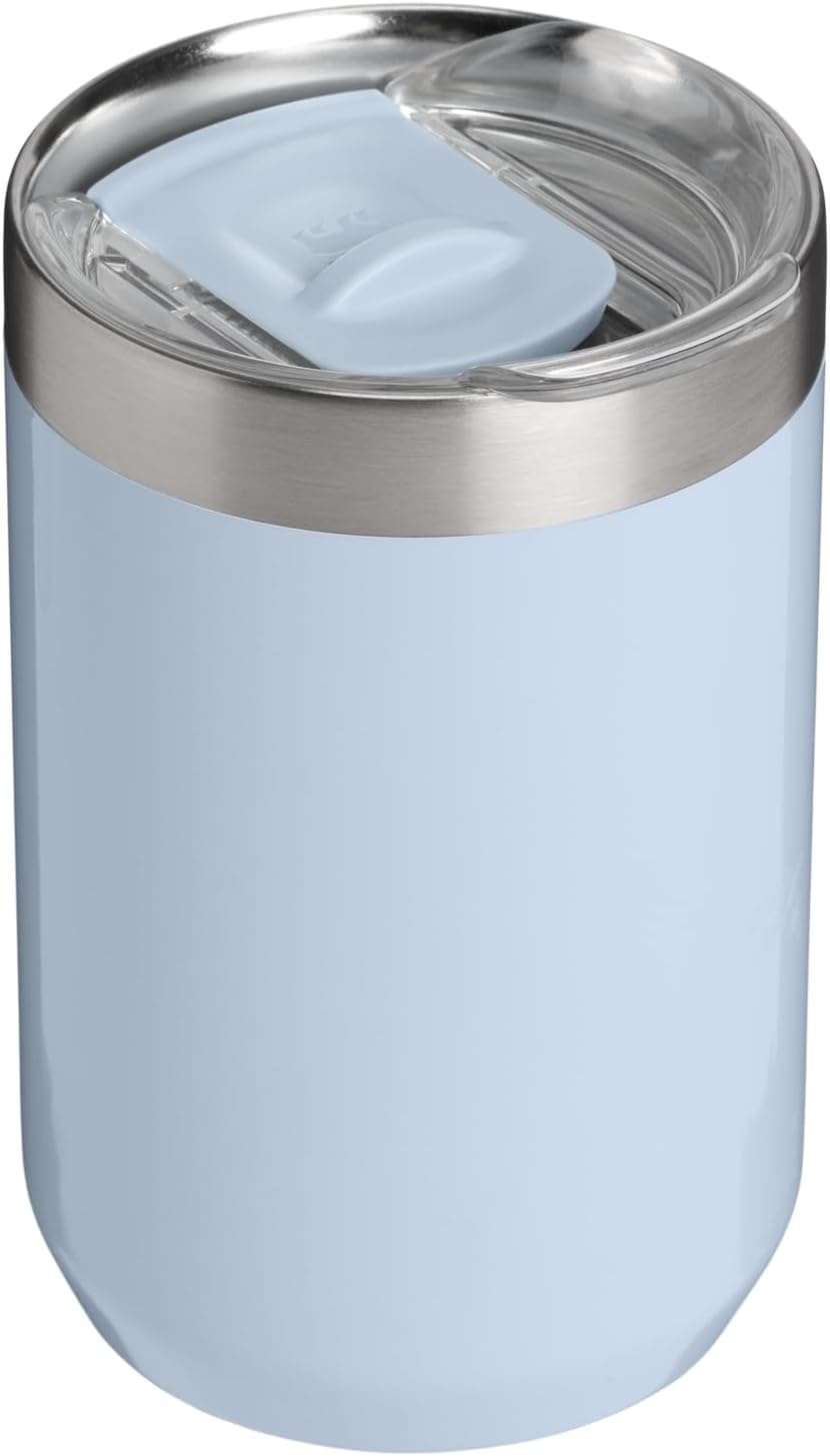 image:imageSTANLEY Everyday Camp Cup 12 oz Drink Through Lid Cup for Coffee Tea and Drinks Insulated Stainless Steel BPAFree Blue Dream Gloss