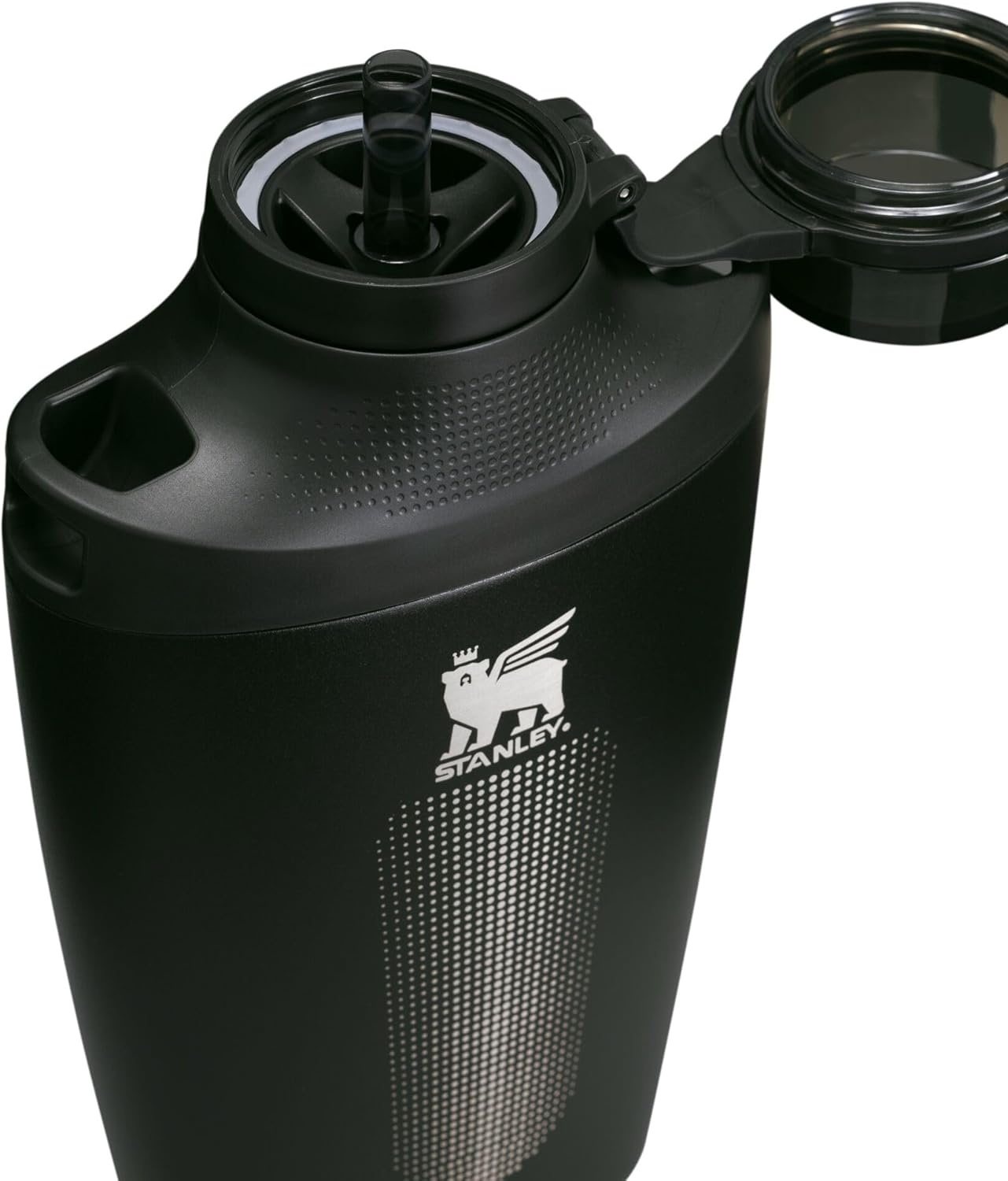 image:imageStanley Cross Bottle 23 oz Travel Water Bottle with Jacquard Strap Leakproof Tritan Lid with Removable Straw Insulated Stainless Steel BPAFree Toast VRTBlack