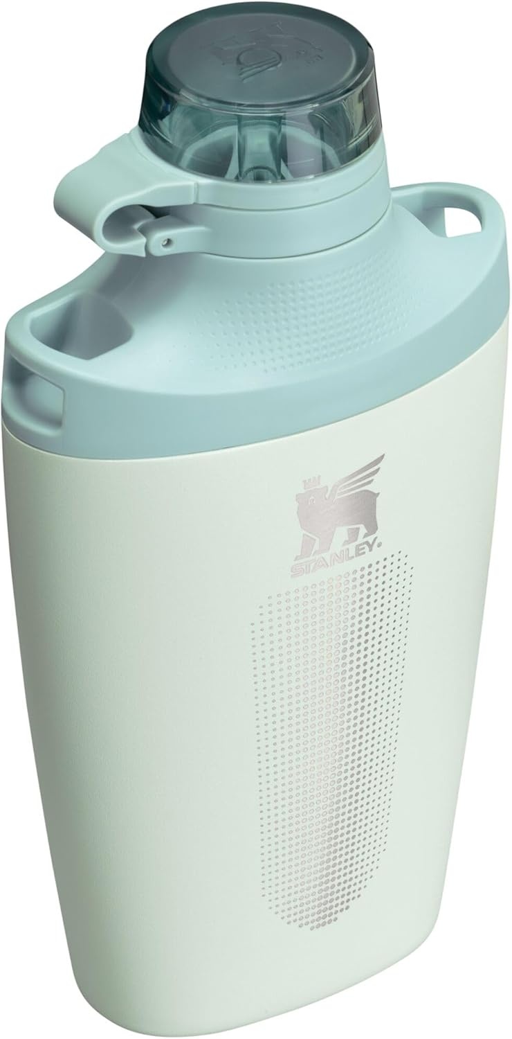 image:imageStanley Cross Bottle 23 oz Travel Water Bottle with Jacquard Strap Leakproof Tritan Lid with Removable Straw Insulated Stainless Steel BPAFree Toast VRTMist
