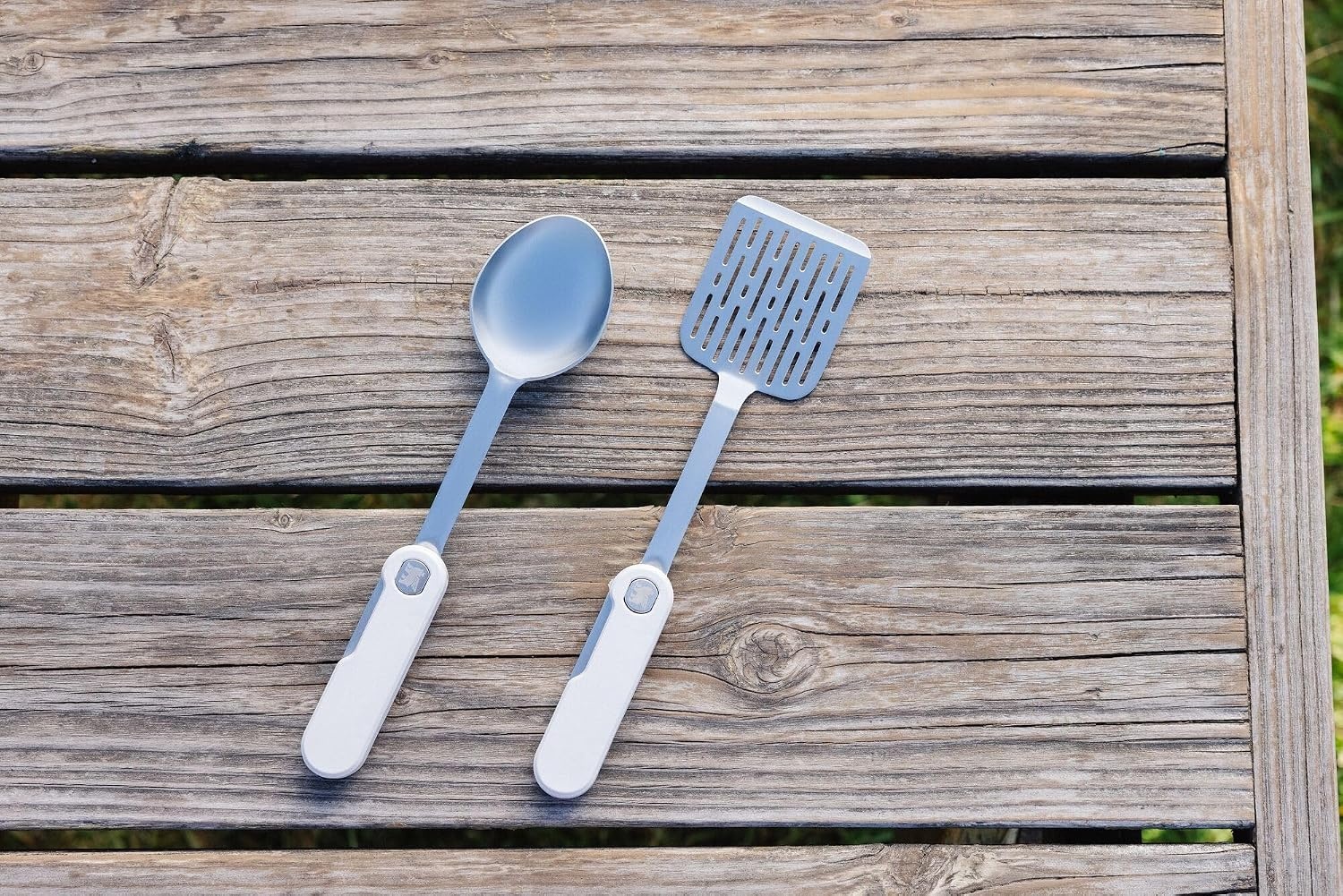 image:imageStanley Wildfare Pro Stainless Steel Fold amp Go Utensil Set Folding Spatula and Spoon Packable Outdoor Cookware Camping Essentials for Your Camp Kitchen BPAFree Pale Pebble amp Stone