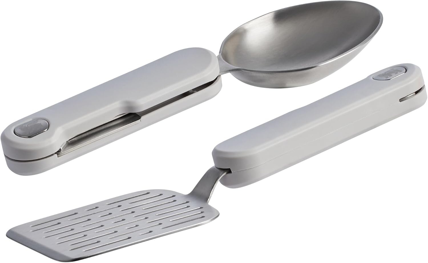 image:imageStanley Wildfare Pro Stainless Steel Fold amp Go Utensil Set Folding Spatula and Spoon Packable Outdoor Cookware Camping Essentials for Your Camp Kitchen BPAFree Pale Pebble amp Stone