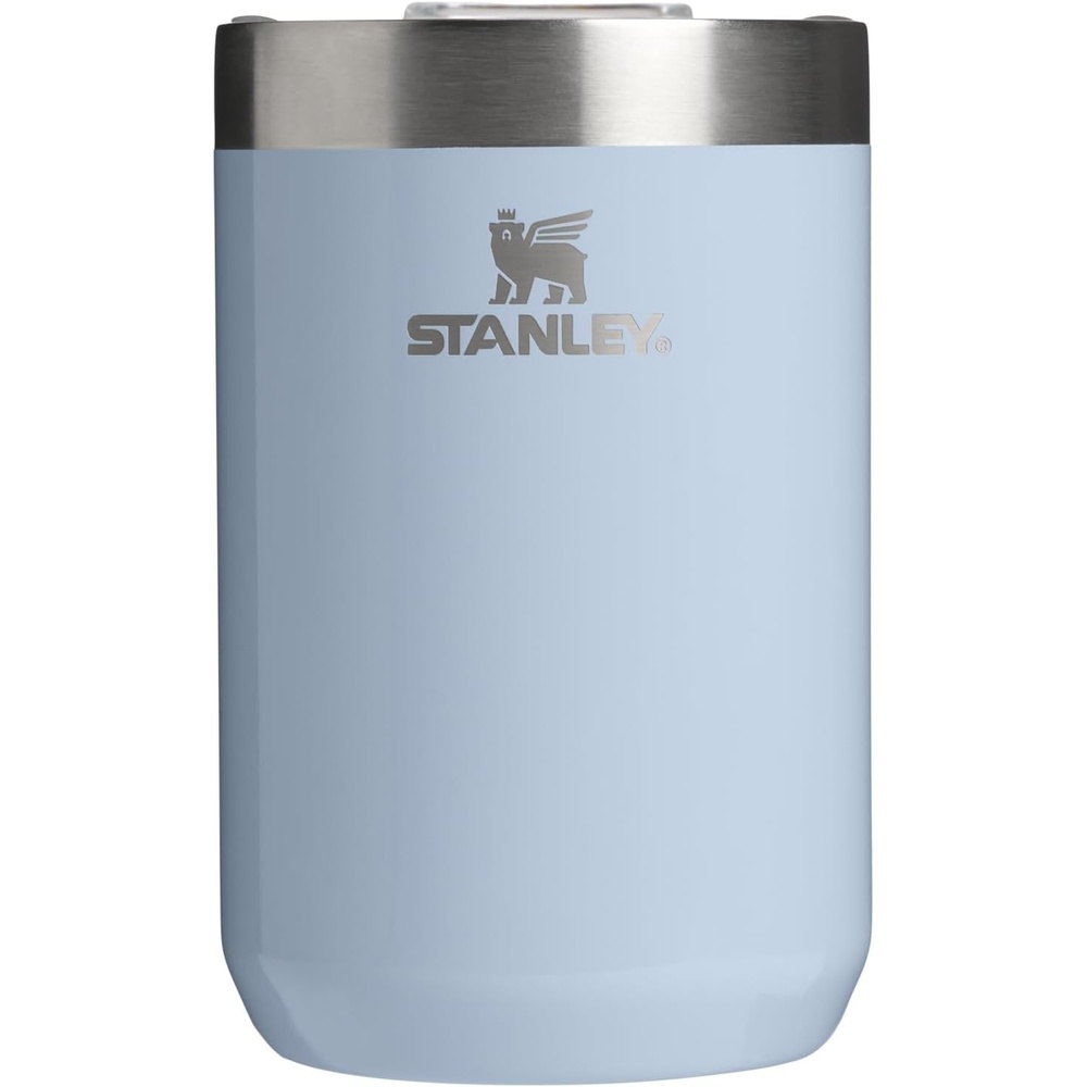 image:imageSTANLEY Everyday Camp Cup 12 oz Drink Through Lid Cup for Coffee Tea and Drinks Insulated Stainless Steel BPAFree Blue Dream Gloss