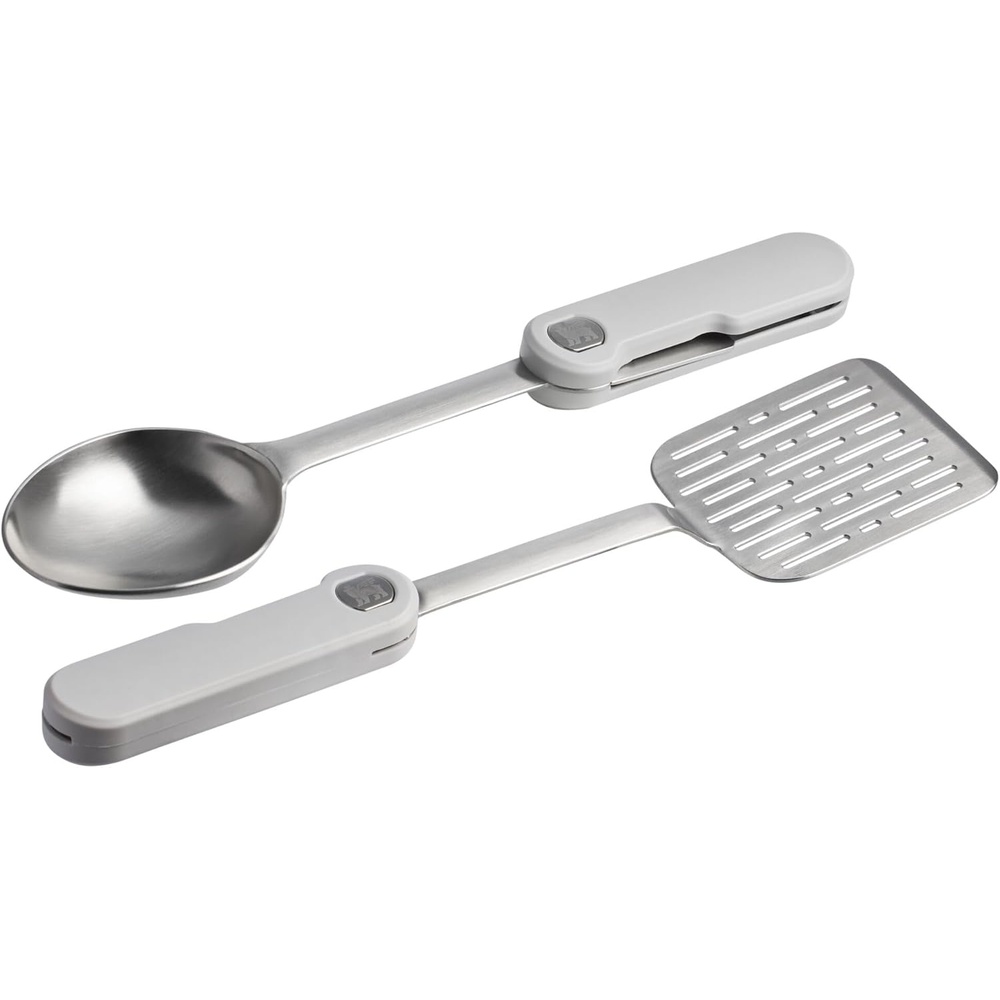 image:imageStanley Wildfare Pro Stainless Steel Fold amp Go Utensil Set Folding Spatula and Spoon Packable Outdoor Cookware Camping Essentials for Your Camp Kitchen BPAFree Pale Pebble amp Stone