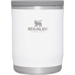 STANLEY Adventure To-Go Food Jar and Spork 24 oz | Vacuum Insulated Food Container | Wide Mouth Screw On Lid | Packable for Travel | Stainless Steel with Leakproof Lid | BPA-Free | Black 2.0(Polar)