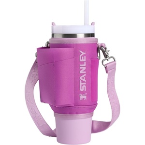 STANLEY All Day Quencher Carry All for 30 oz Tumbler with Handle | Crossbody Bag with Phone Holder Pocket, Card Sleeve & Detachable Strap | Water Bottle Carrier Bag | BPA-Free | Dark Blossom