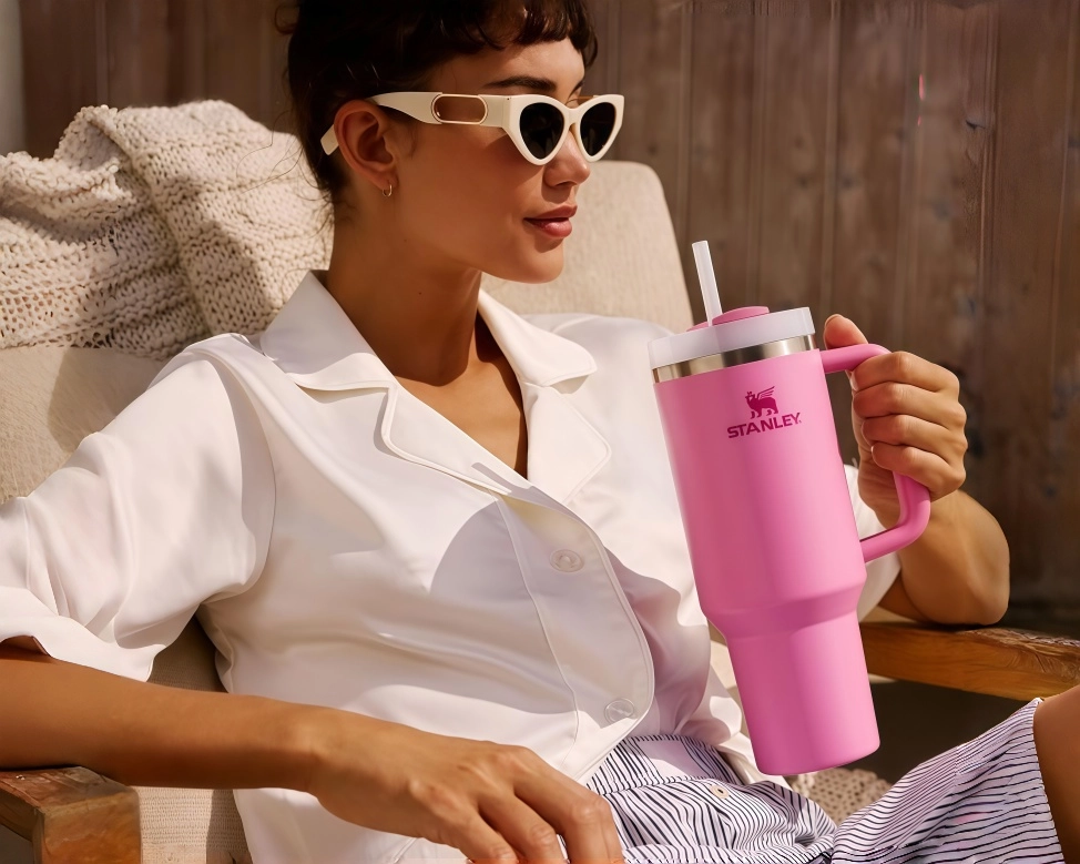 STANLEY lightweight water bottle and TravelEssentials