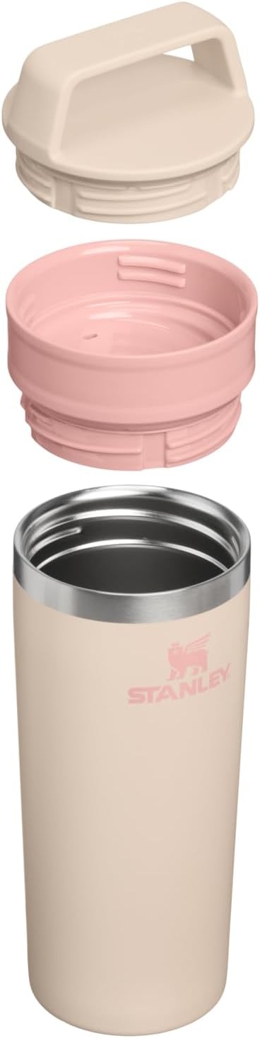 image:imageSTANLEY Cafe To Go Travel Mug 16 oz Leakproof TwoPart Drink Through Lid Tumbler Cup for Coffee Tea and Drinks Insulated Stainless Steel Coffee Mug BPAFree Champagne