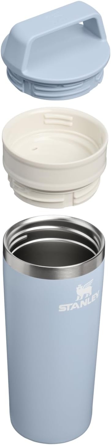 image:imageSTANLEY Cafe To Go Travel Mug 16 oz Leakproof TwoPart Drink Through Lid Tumbler Cup for Coffee Tea and Drinks Insulated Stainless Steel Coffee Mug BPAFree Blue Dream Stone