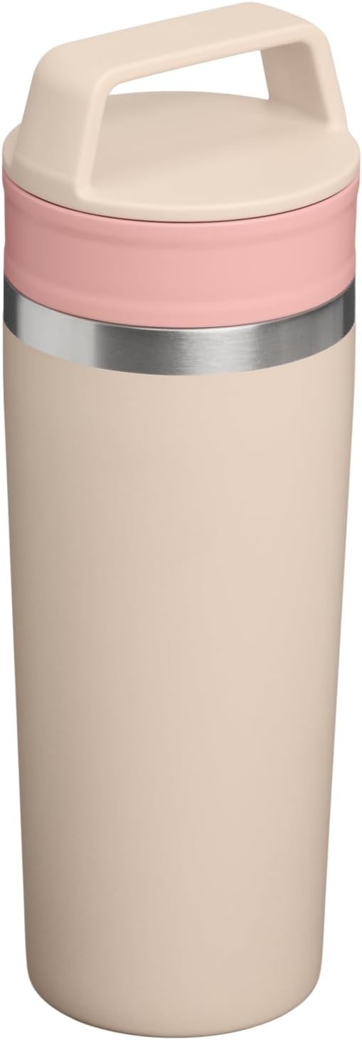 image:imageSTANLEY Cafe To Go Travel Mug 16 oz Leakproof TwoPart Drink Through Lid Tumbler Cup for Coffee Tea and Drinks Insulated Stainless Steel Coffee Mug BPAFree Champagne