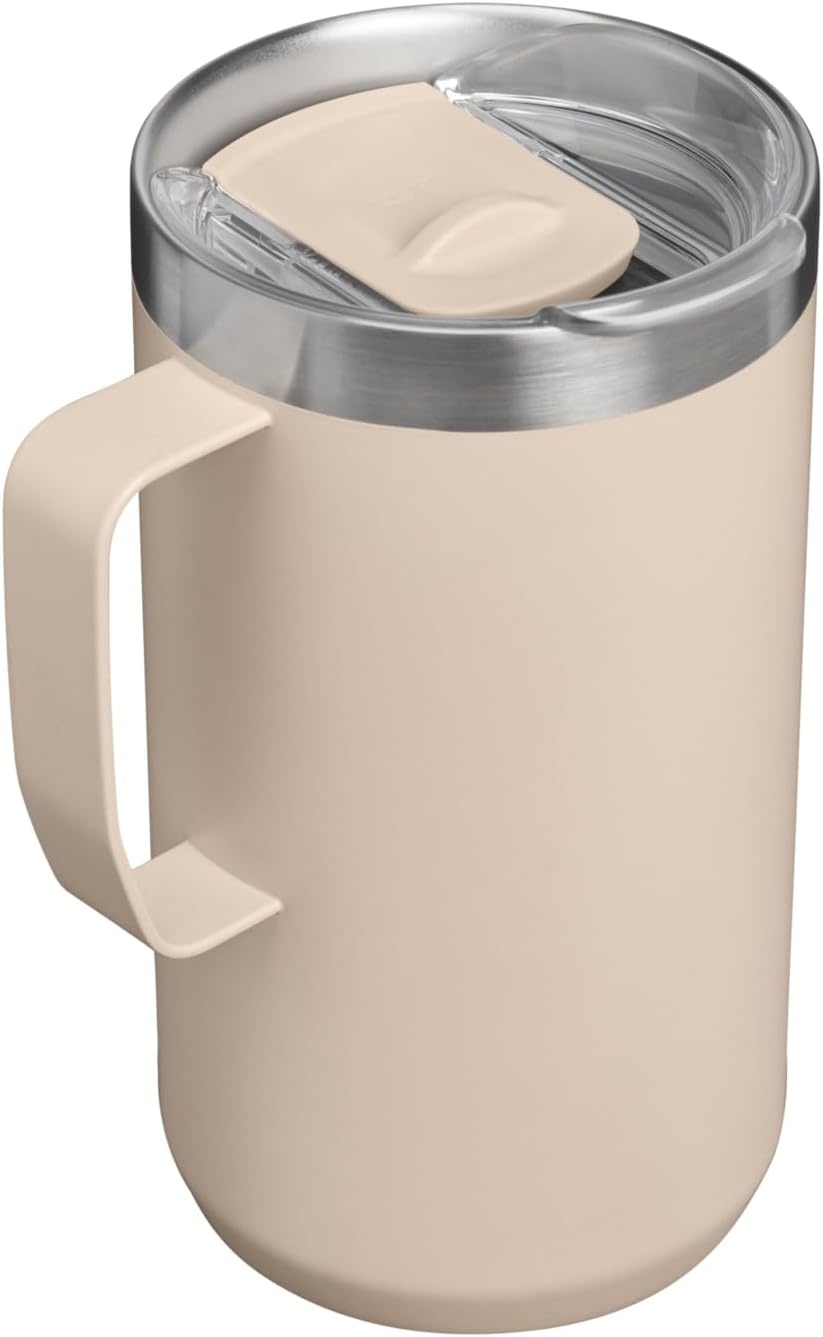 image:imageSTANLEY Everyday Camp Mug 12 oz Drink Through Lid Cup for Coffee Tea and Drinks Insulated Stainless Steel Coffee Mug BPAFree ChampagneChampagne