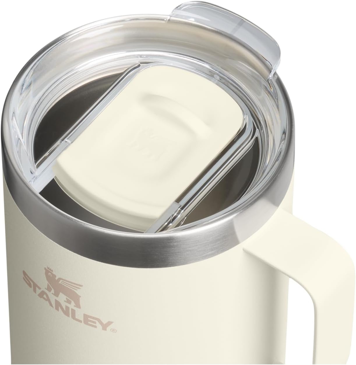 image:imageSTANLEY Everyday Camp Mug 12 oz Drink Through Lid Cup for Coffee Tea and Drinks Insulated Stainless Steel Coffee Mug BPAFree ChampagneCream