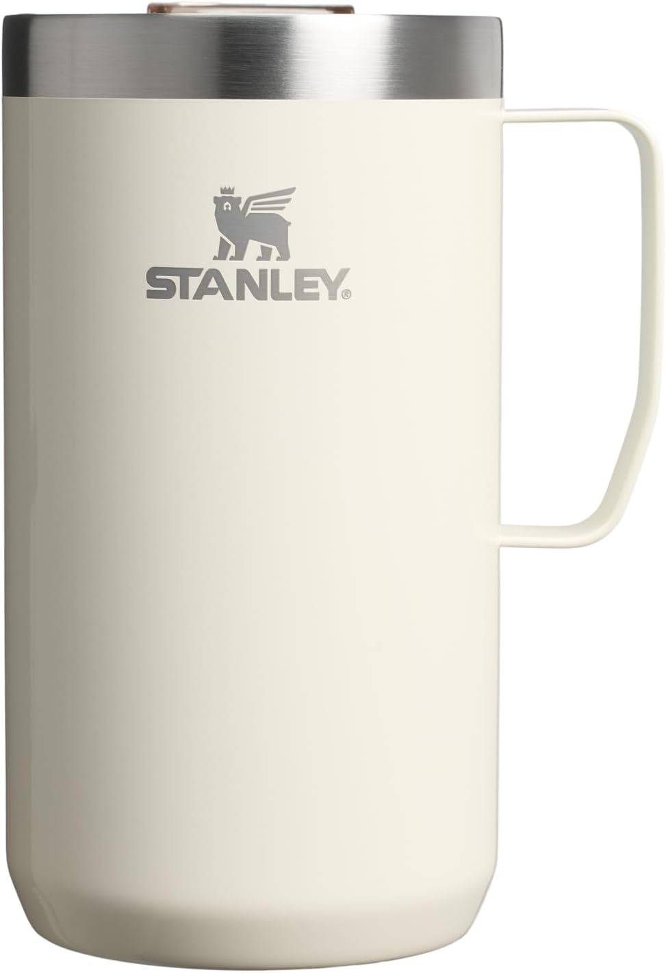 image:imageSTANLEY Everyday Camp Mug 12 oz Drink Through Lid Cup for Coffee Tea and Drinks Insulated Stainless Steel Coffee Mug BPAFree ChampagneCream Gloss