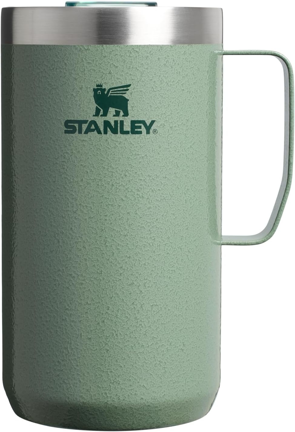 image:imageSTANLEY Everyday Camp Mug 12 oz Drink Through Lid Cup for Coffee Tea and Drinks Insulated Stainless Steel Coffee Mug BPAFree ChampagneHammertone Green